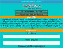 Tablet Screenshot of lighthousestainedglass.com